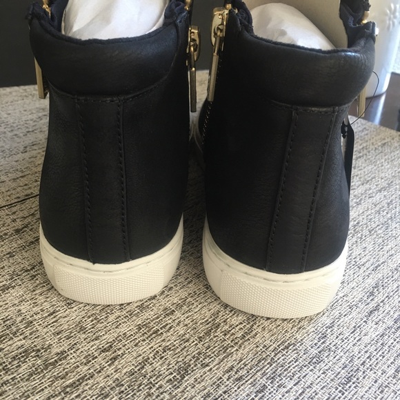 Keneth Cole sneakers women size 5 Kiera nubuck leather High top double z… - Picture 5 of 8